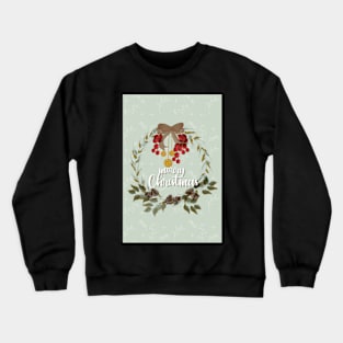 Christmas Wreath Postcard Crewneck Sweatshirt